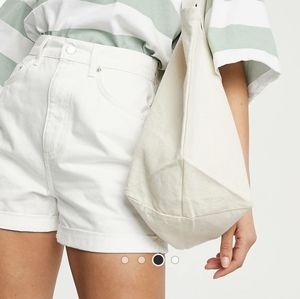 Asos white denim shorts NWOT